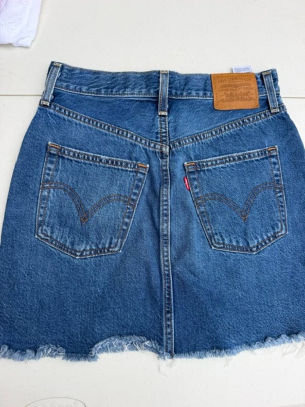Levi's High-Rise Deconstructed Denim Mini Skirt size 25 waist